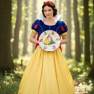 Snow White Vintage Melamine 9inch Plate.